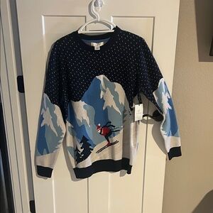 Winter Sports Navy Crewneck Sweater